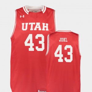 Replica College Basketball Mens #43 Jakub Jokl Utah Jersey Red