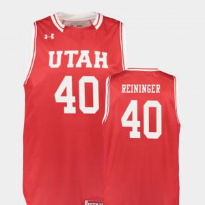 Red Marc Reininger Utah Jersey Men College Basketball Replica #40