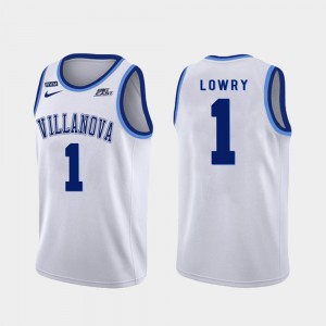 Kyle Lowry Villanova Jersey #1 College Basketball White Authentic Men's