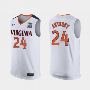For Men #24 2019 Final-Four Replica White Marco Anthony UVA Jersey