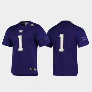 #1 Football For Men's Replica Purple Washington Jersey