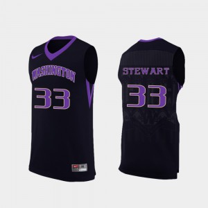 Black Replica College Basketball Isaiah Stewart Washington Jersey #33 Men's