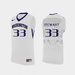 #33 College Basketball Isaiah Stewart Washington Jersey Replica Mens White