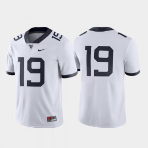 #19 White Game For Men's WVU Jersey
