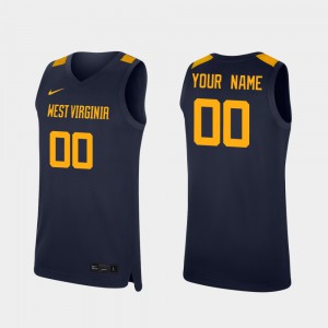 College Basketball Navy #00 For Men's Replica WVU Customized Jersey