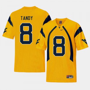 Gold #8 Replica Mens Keith Tandy WVU Jersey College Football