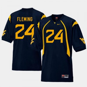 College Football Navy Maurice Fleming WVU Jersey Replica Men #24