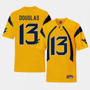 Gold Replica #13 For Men's College Football Rasul Douglas WVU Jersey