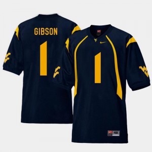 Navy Men's College Football Shelton Gibson WVU Jersey Replica #1