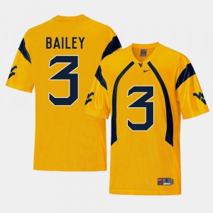 Replica For Men's College Football Stedman Bailey WVU Jersey #3 Gold