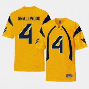 #4 Wendell Smallwood WVU Jersey For Men College Football Gold Replica