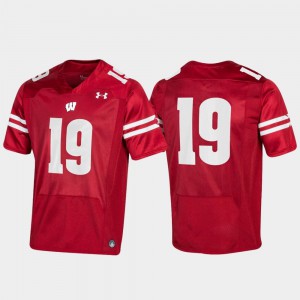 #19 Wisconsin Jersey Red Mens Replica