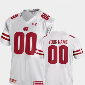 2018 Replica For Men White College Football #00 Wisconsin Customized Jerseys
