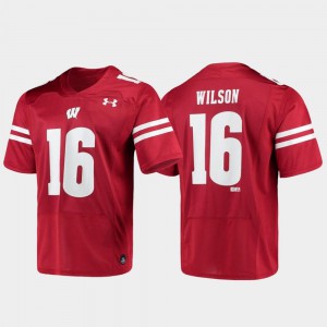 Alumni Football Red #16 Replica For Men Russell Wilson Wisconsin Jersey