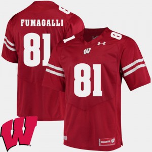 Troy Fumagalli Wisconsin Jersey Alumni Football Game 2018 NCAA #81 For Men Red