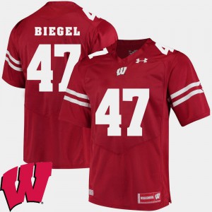 #47 Vince Biegel Wisconsin Jersey For Men 2018 NCAA Alumni Football Game Red