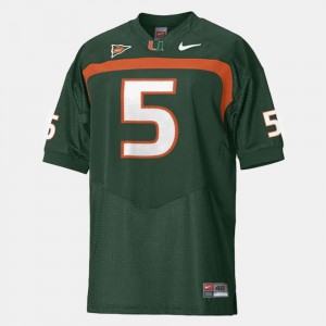 #5 Youth(Kids) Andre Johnson Miami Jersey College Football Green