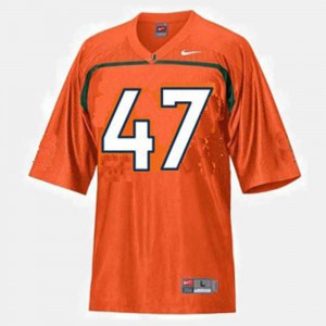 College Football Orange #47 For Kids Michael Irvin Miami Jersey