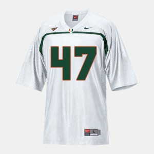 #47 College Football White Youth(Kids) Michael Irvin Miami Jersey