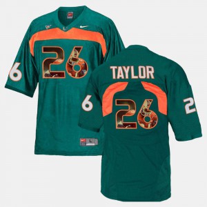 Mens Sean Taylor Miami Jersey Green #26 Player Pictorial