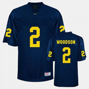Blue Mens Charles Woodson Michigan Jersey College Football #2