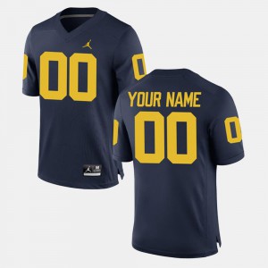 College Limited Football Mens Navy Michigan Custom Jerseys #00