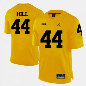 Delano Hill Michigan Jersey #44 Yellow College Football Men's