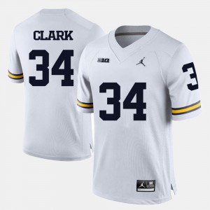 Jeremy Clark Michigan Jersey College Football For Men #34 White