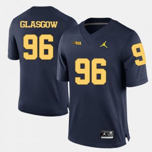 For Men Ryan Glasgow Michigan Jersey #96 College Football Navy Blue