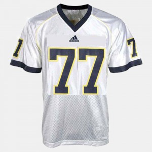 Youth #77 Taylor Lewan Michigan Jersey White College Football