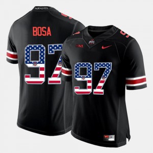 Black US Flag Fashion Nick Bosa OSU Jersey For Men #97