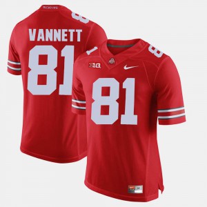 For Men's Scarlet Alumni Football Game #81 Nick Vannett OSU Jersey