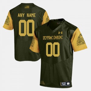 Olive Green College Limited Football Men Notre Dame Customized Jersey #00