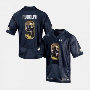 #9 Player Pictorial Navy Kyle Rudolph Notre Dame Jersey Mens