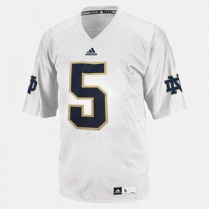 #5 White For Kids Manti Te'o Notre Dame Jersey College Football