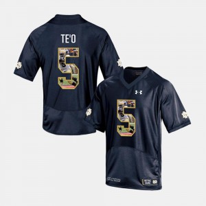 Manti Te'o Notre Dame Jersey For Men's Navy Player Pictorial #5
