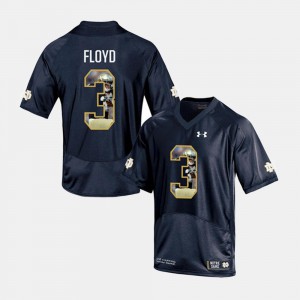 Michael Floyd Notre Dame Jersey #3 Navy Player Pictorial For Men's