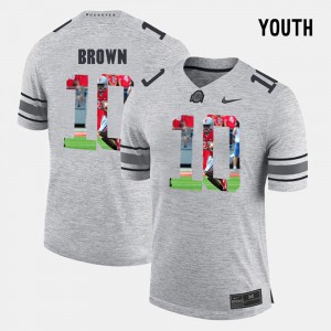 Gray Pictorial Gridiron Fashion Youth(Kids) Pictorital Gridiron Fashion #10 CaCorey Brown OSU Jersey