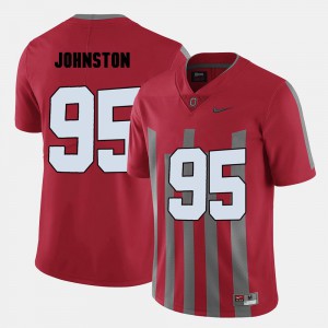 Red #95 Cameron Johnston OSU Jersey College Football Men