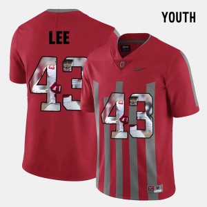 Youth(Kids) Red Pictorial Fashion Darron Lee OSU Jersey #43