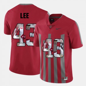 Darron Lee OSU Jersey #43 For Men Pictorial Fashion Red