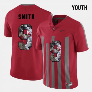 Red Devin Smith OSU Jersey Pictorial Fashion #9 Youth(Kids)