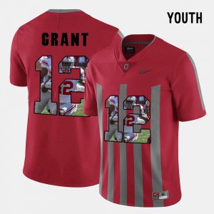 #12 Pictorial Fashion Youth(Kids) Red Doran Grant OSU Jersey