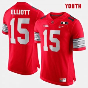 Youth Ezekiel Elliott OSU Jersey #15 Red College Football