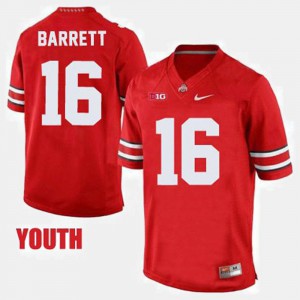 Red College Football J.T. Barrett OSU Jersey Kids #16