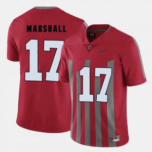 Jalin Marshall OSU Jersey #17 For Men's College Football Red