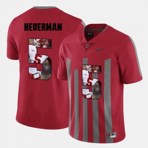 Red #5 Men Jeff Heuerman OSU Jersey Pictorial Fashion