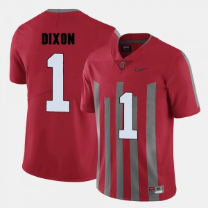 #1 College Football Johnnie Dixon OSU Jersey Red For Men