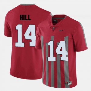 Red #14 K.J. Hill OSU Jersey College Football For Men's