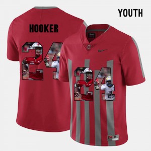 Red #24 Malik Hooker OSU Jersey Youth Pictorial Fashion